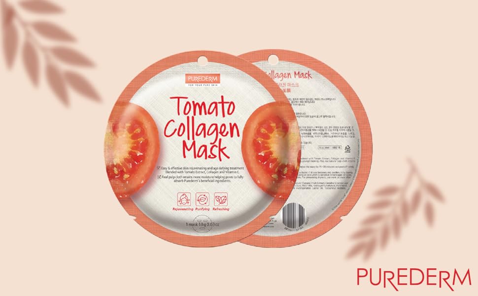 Purederm Tomato Collagen Sheet Mask: Masker Wajah Tomat untuk Kulit Sehat